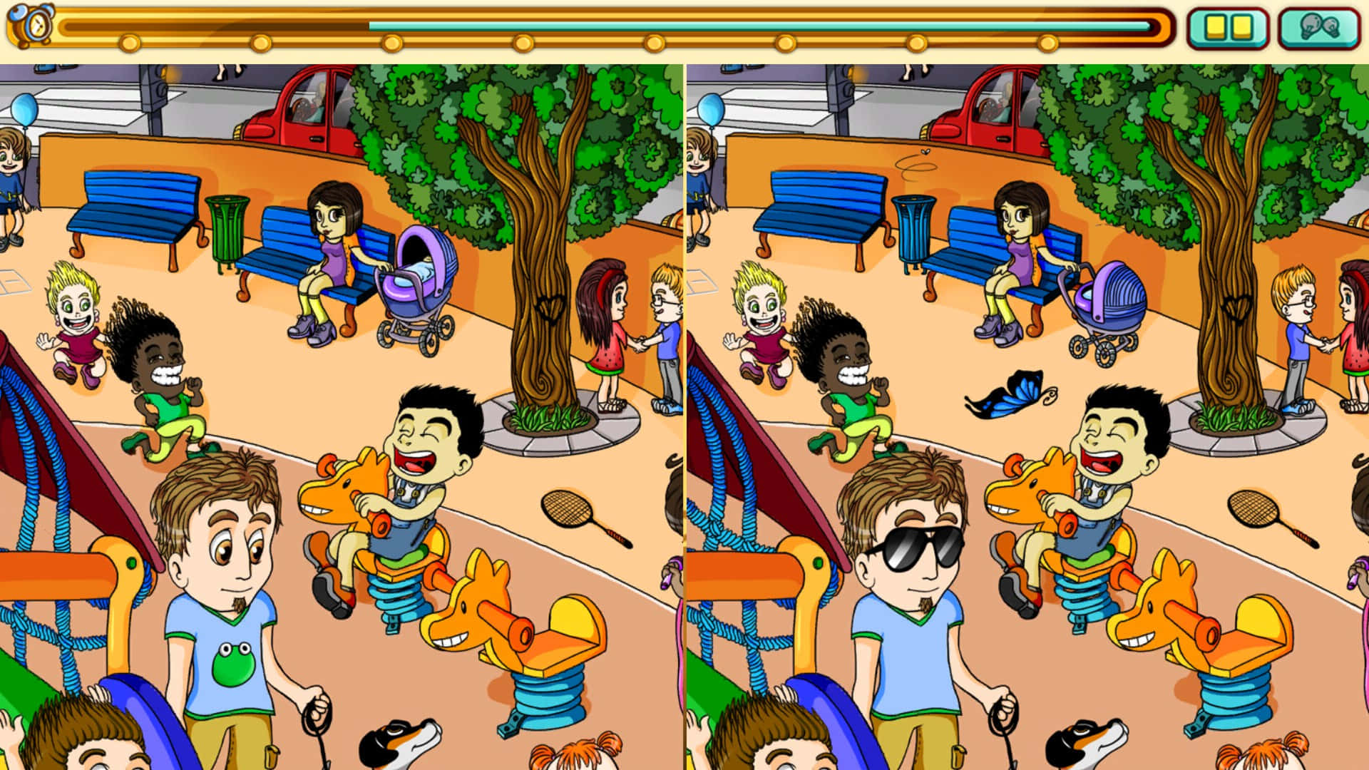 A Screenshot Of A Game With People In The Background