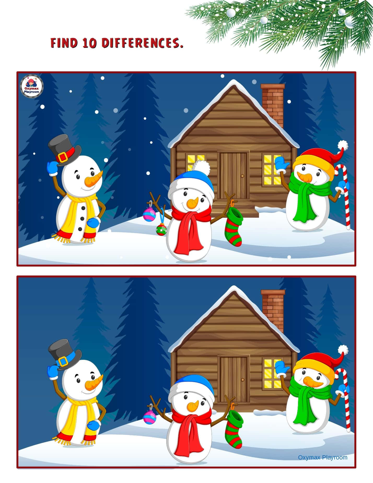 Christmas Snowman Find To Differences- Screenshot