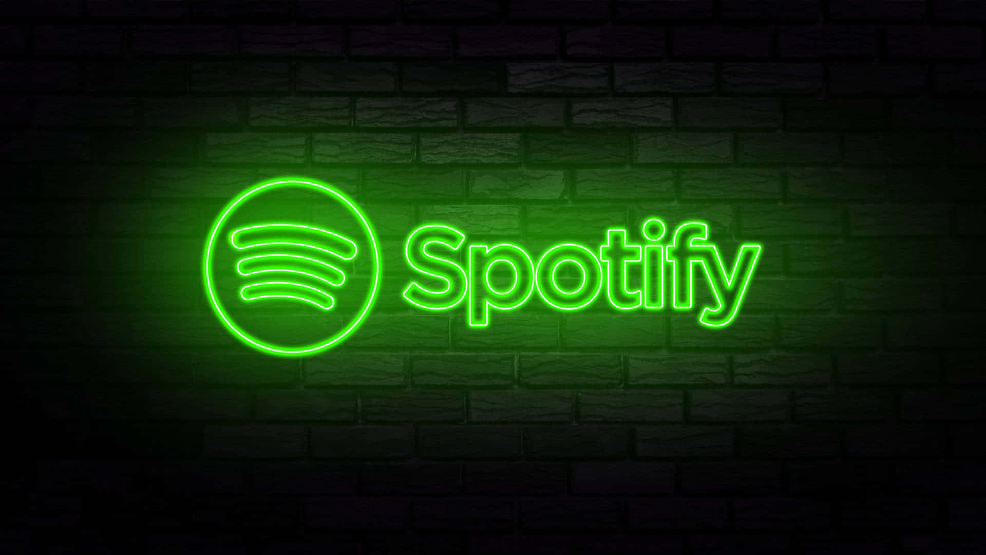 Logode Spotify En Una Pared De Ladrillo