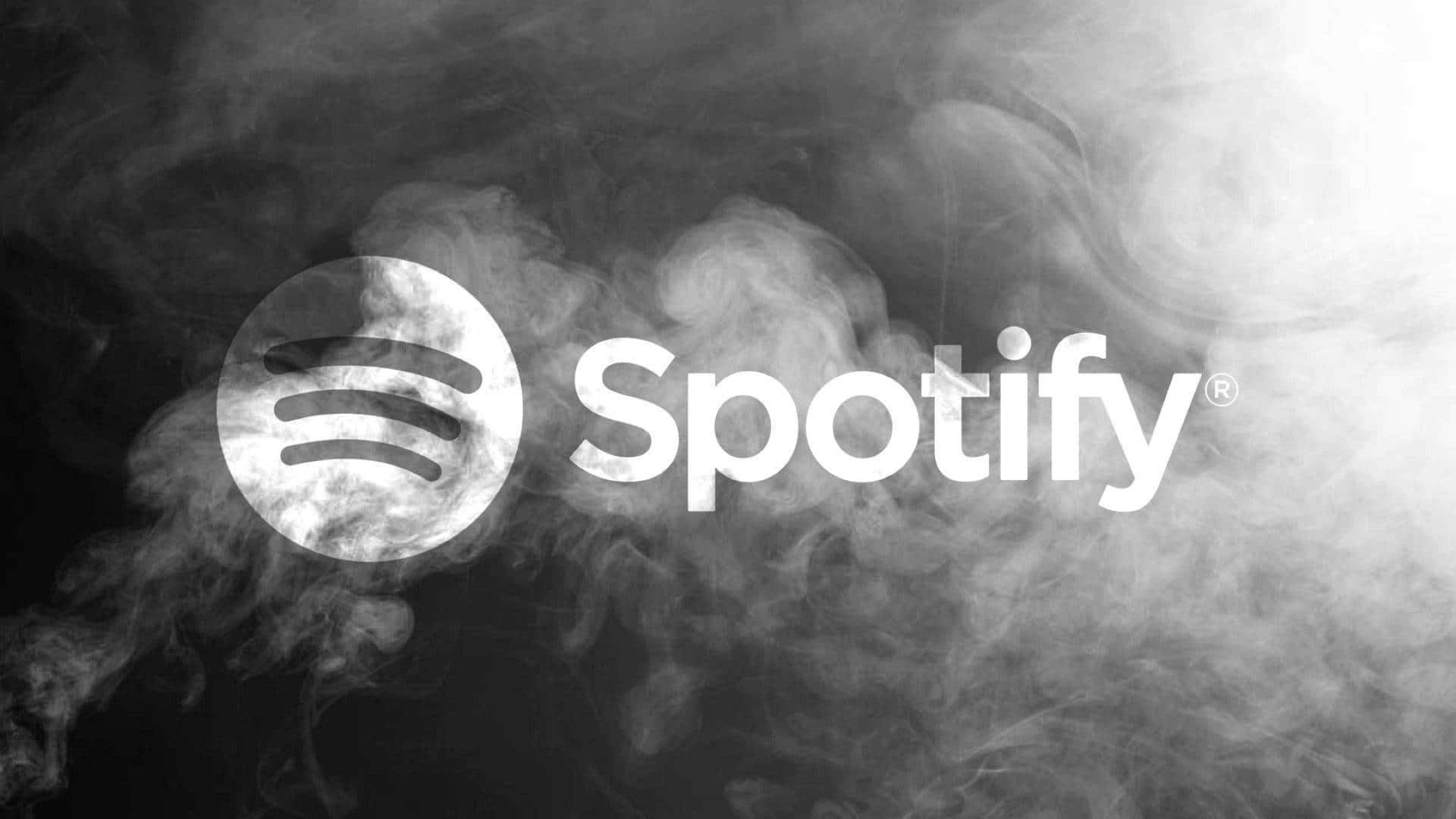 Spotify - A Black And White Image Of The Logo