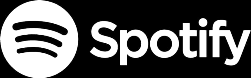 Spotify Logo Blackand White PNG