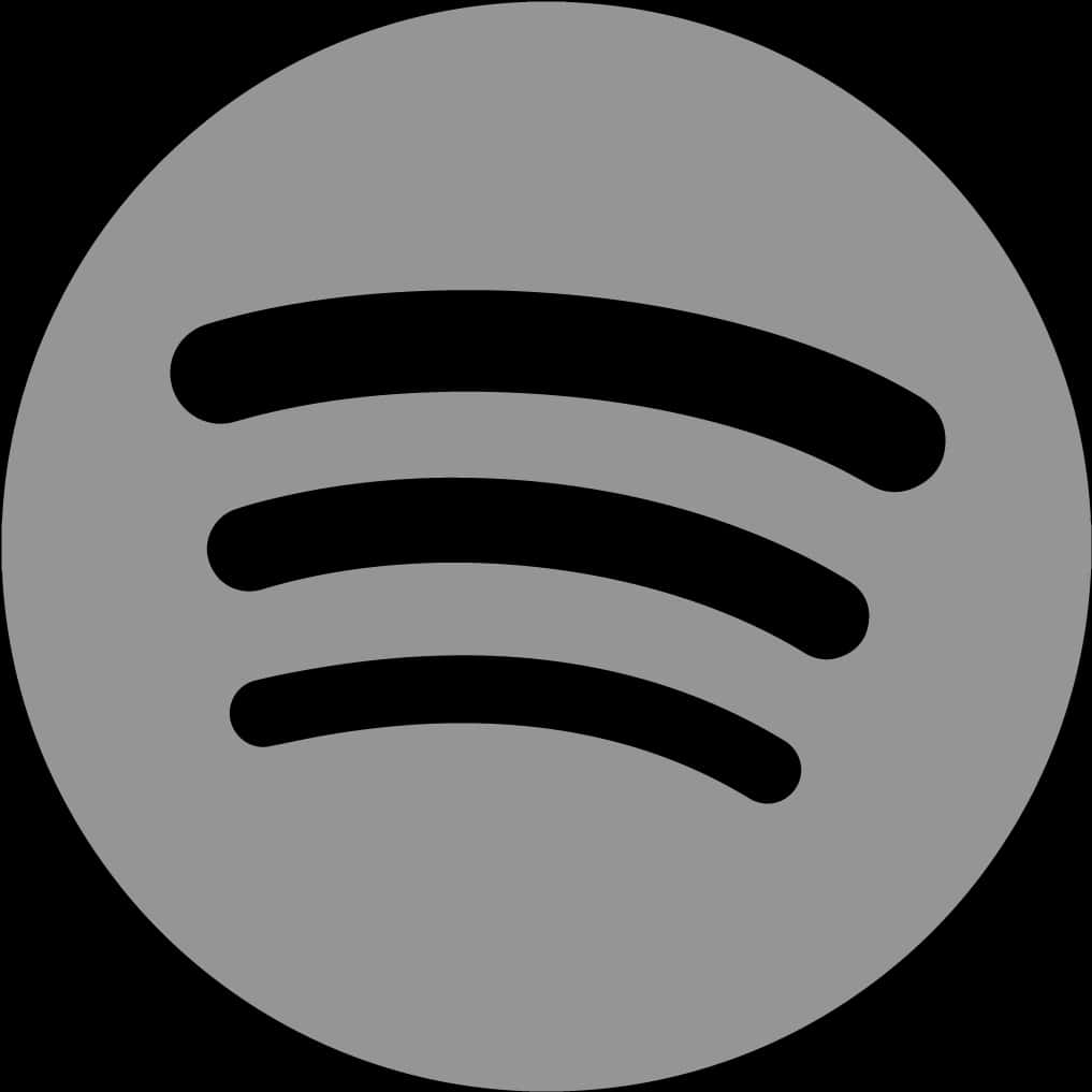 Spotify Logo Blackand White PNG