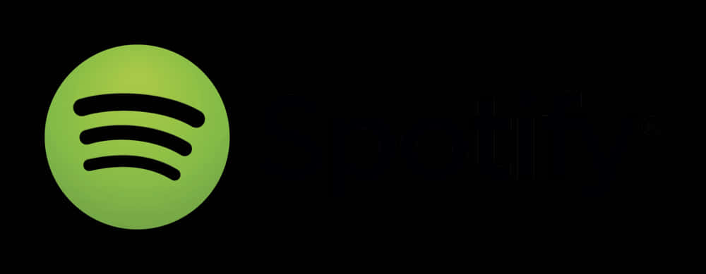 Spotify Logo Greenon Black PNG
