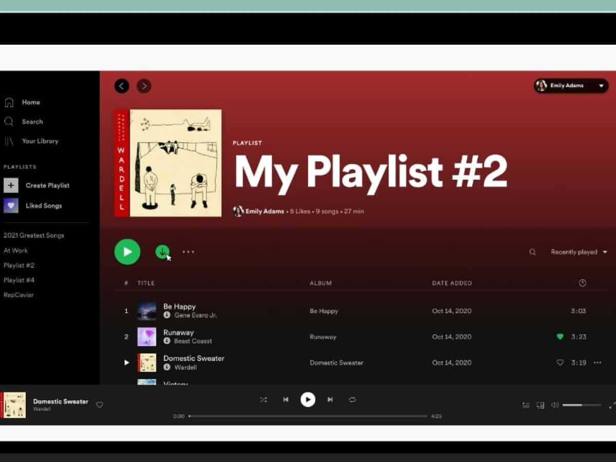 A Screenshot Of The Music Player On A Computer