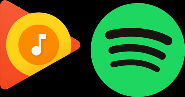 Spotifyand Google Play Music Icons PNG