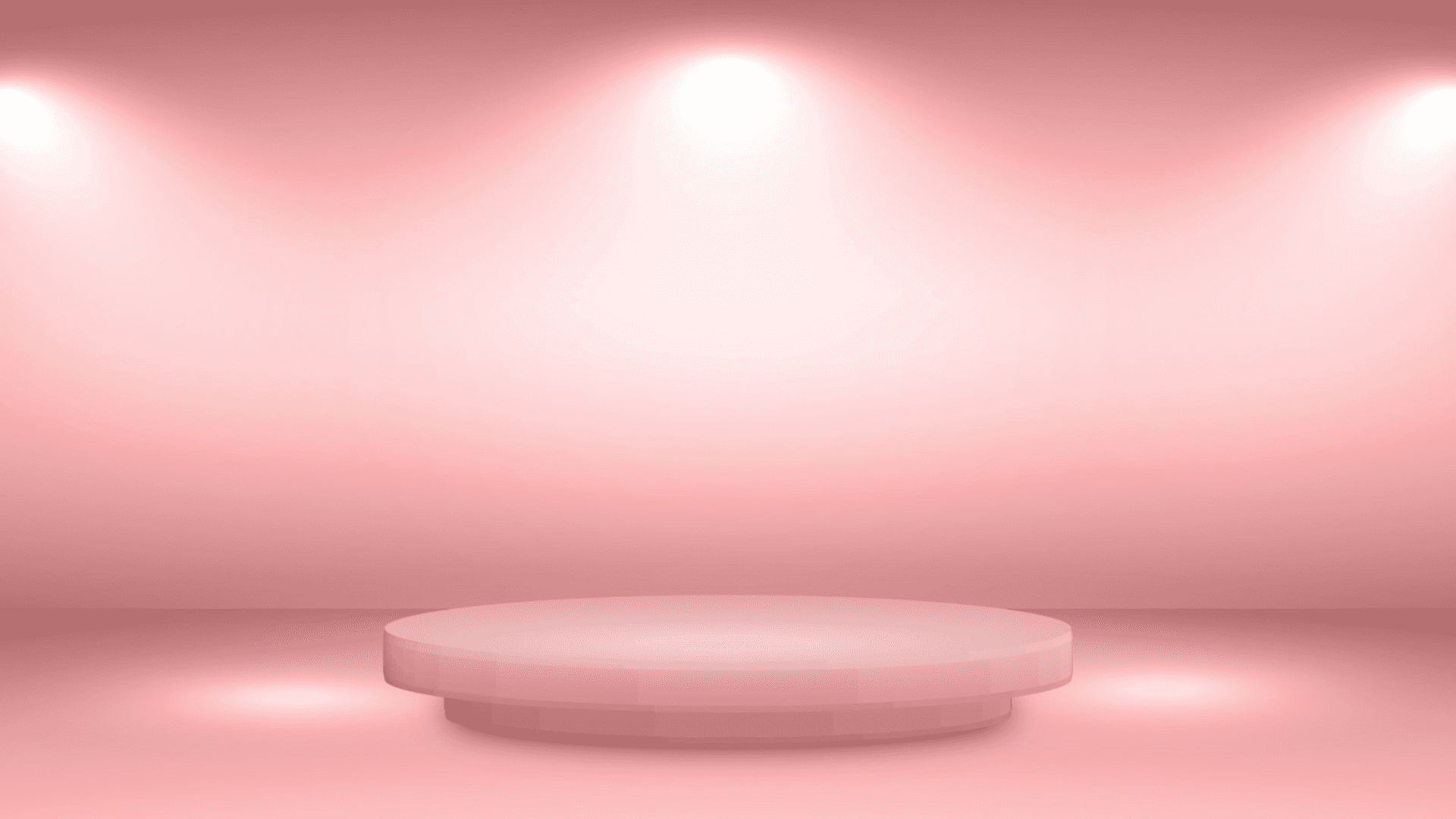A Pink Stage With Spotlights On It