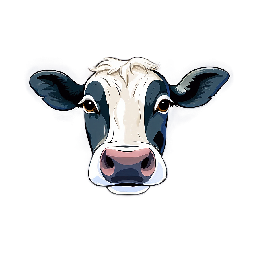 Spotted Cow Face Png 48 PNG