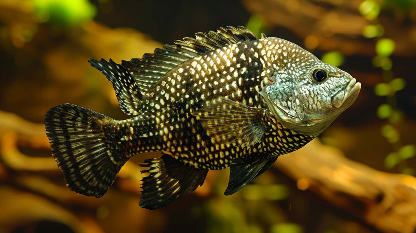 Spotted Tilapia Swimming Wallpaper