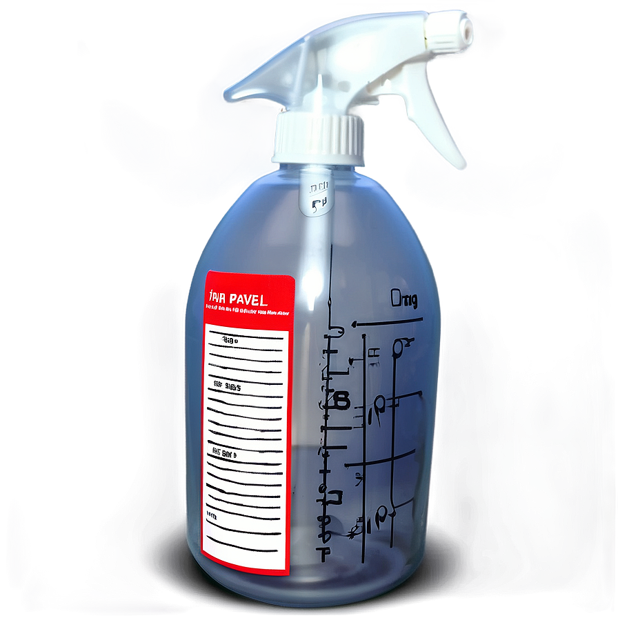 Spray Bottle With Measurements Png 31 PNG