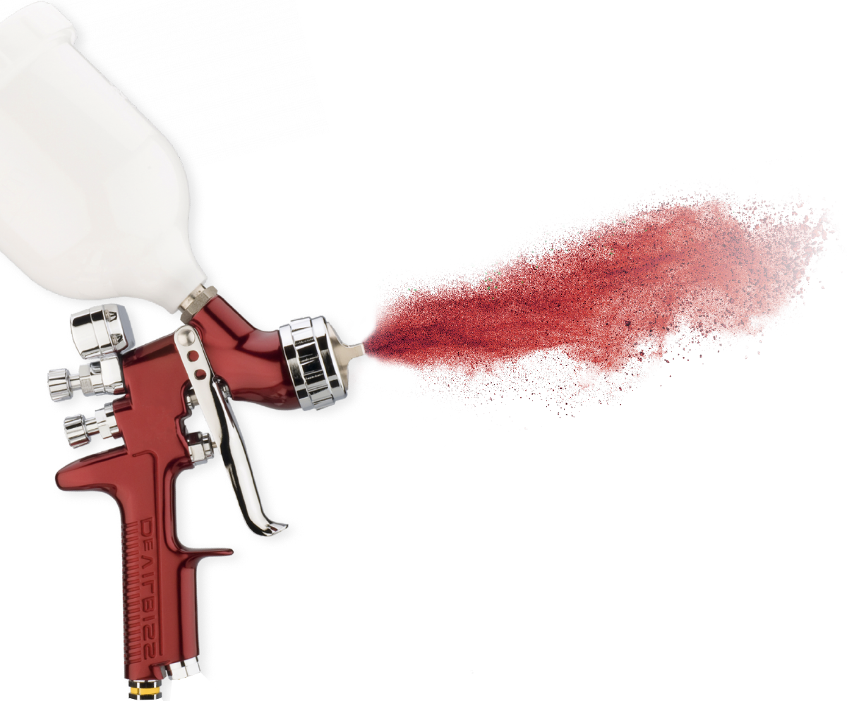 Spray Gun Red Paint Action PNG