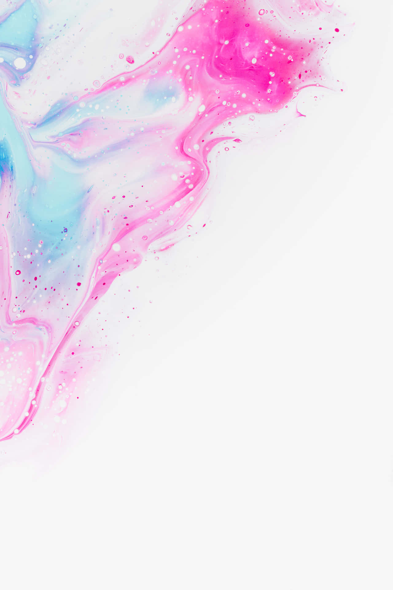 A Blue And Pink Liquid On A White Background