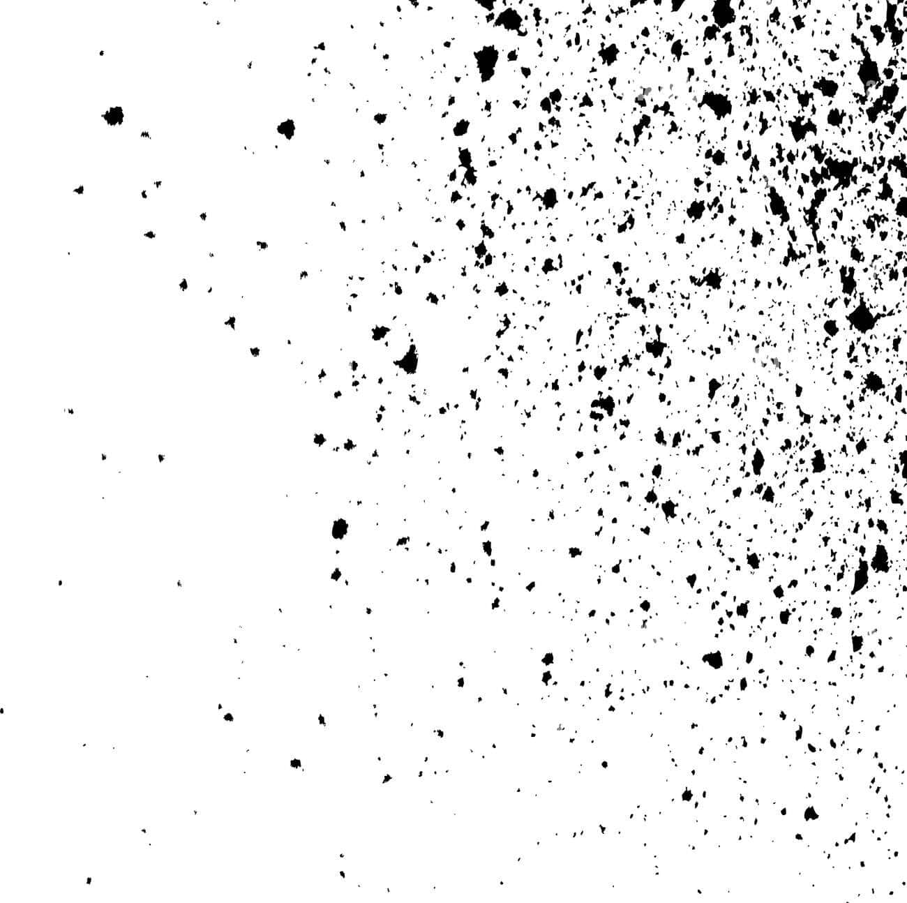 Black And White Paint Splatters On A White Background