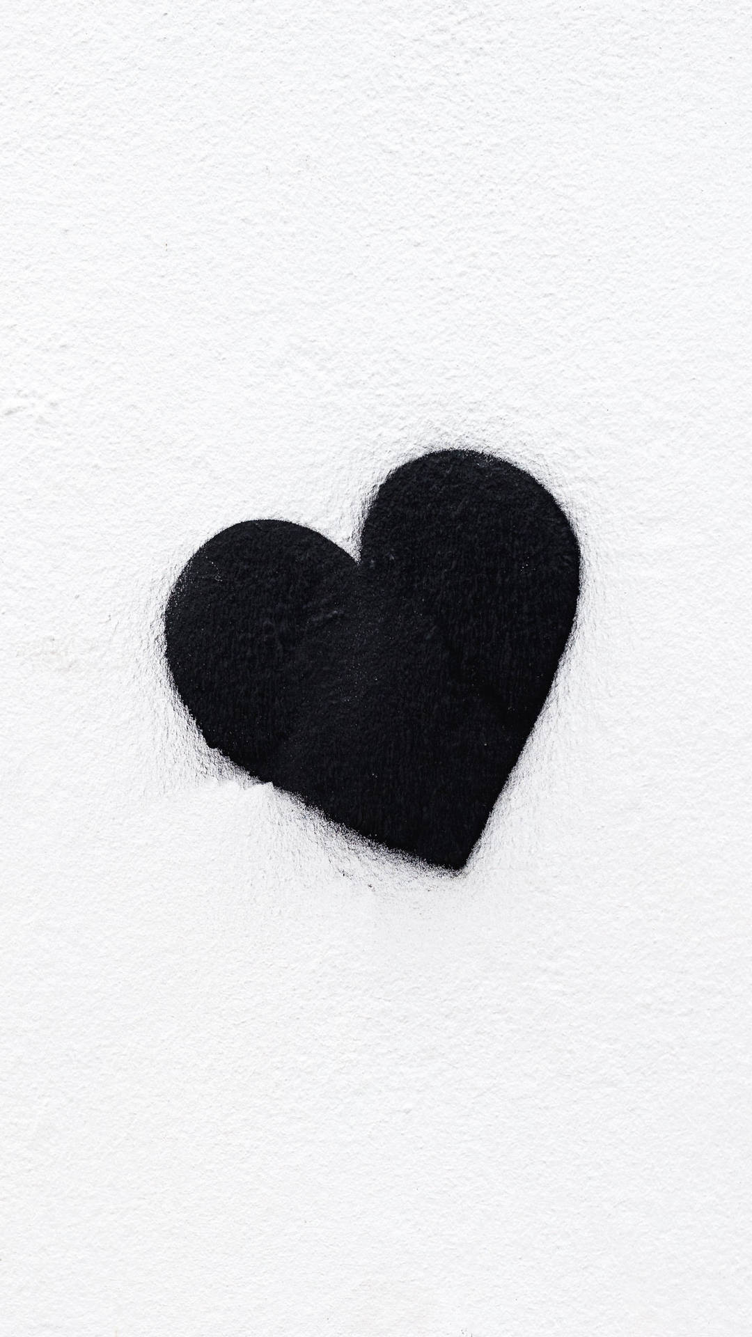 Spray Painted Black And White Heart Wallpaper