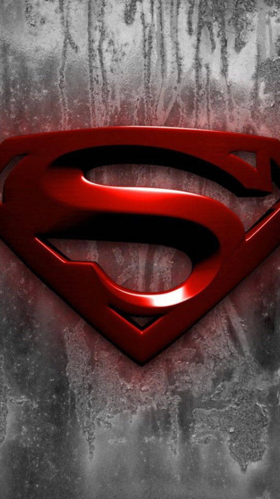 Wallpaperspraymålad Röd Superman Iphone-bakgrundsbild. Wallpaper