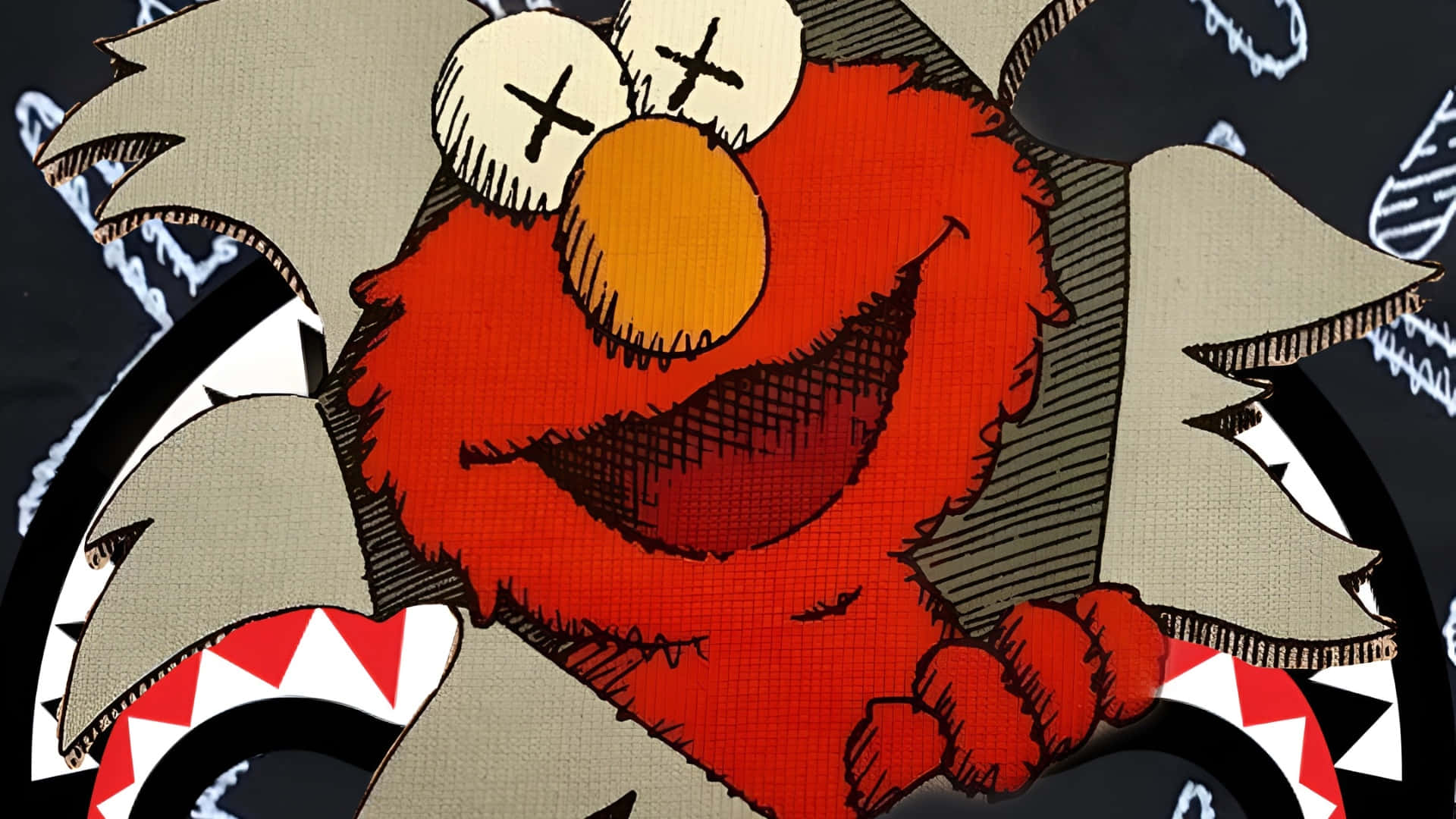 Sprayground Elmo Rygsæk Wallpaper