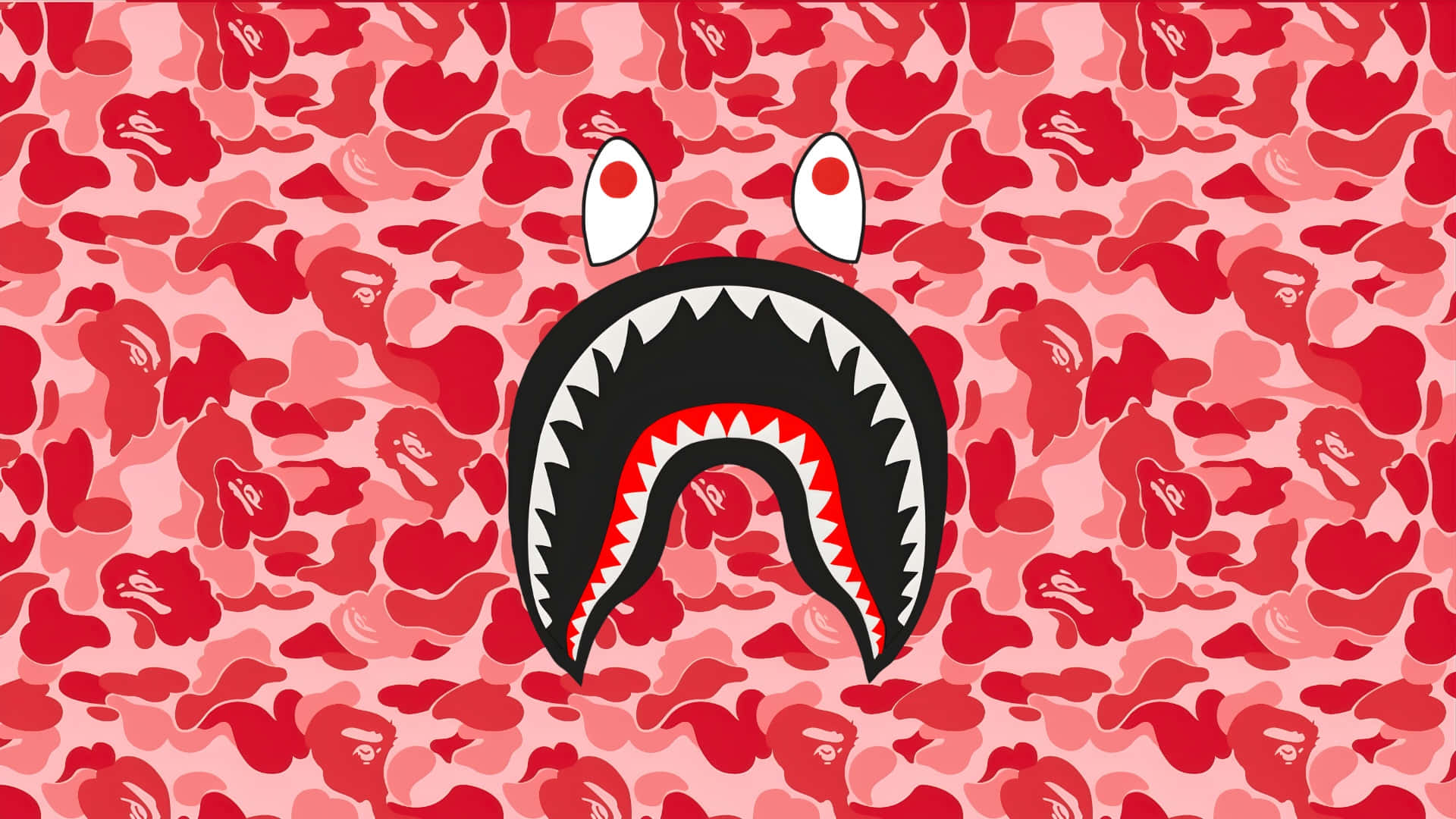 Sprayground Rød Camo Haj Wallpaper