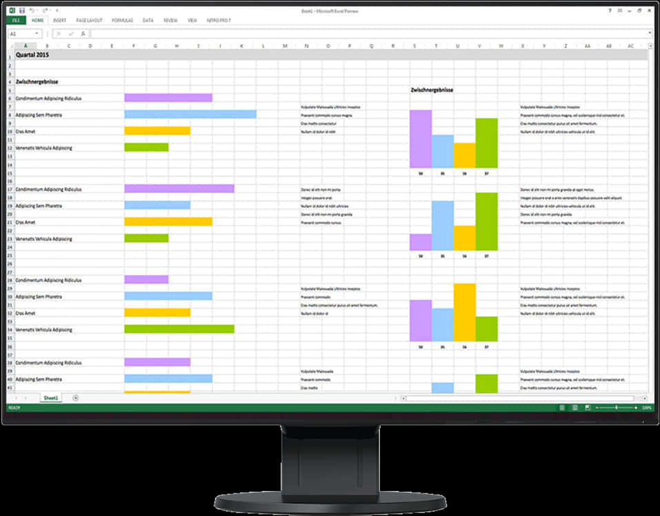 Spreadsheet Analysis Display PNG