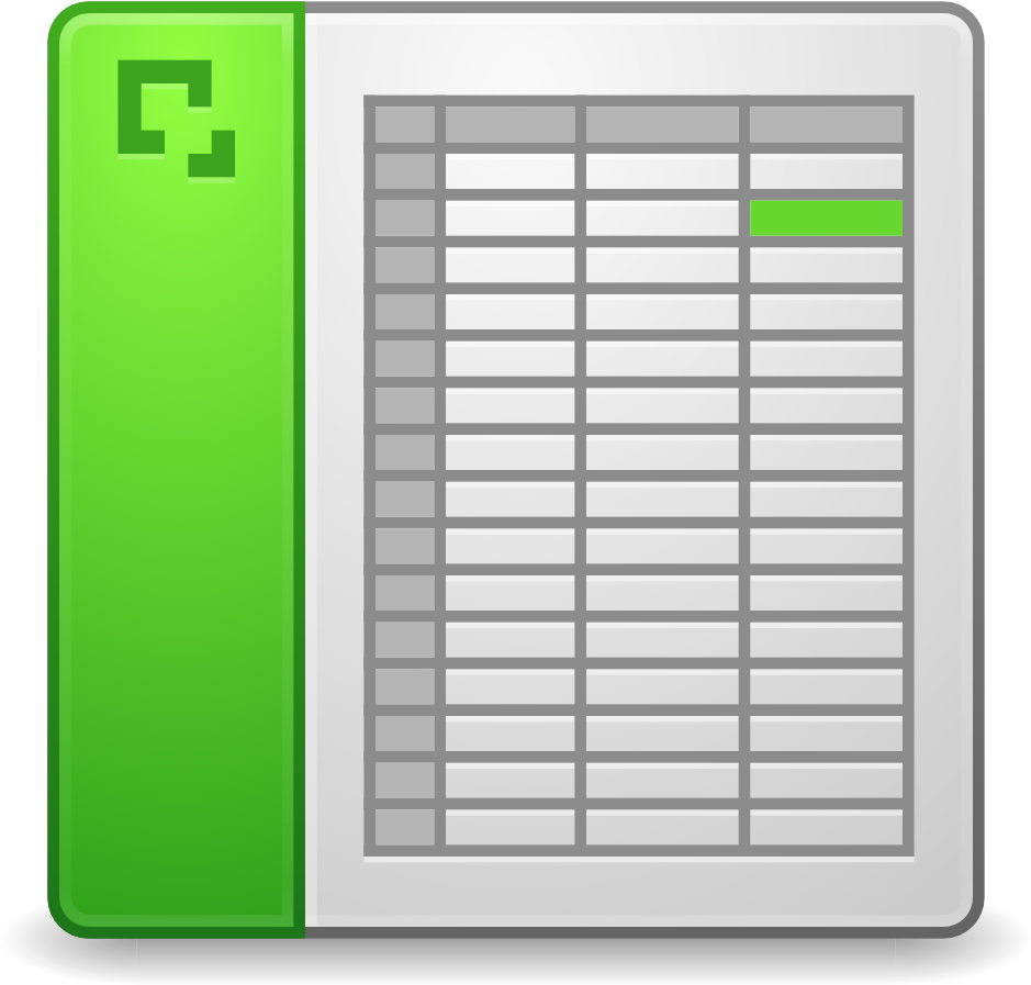 Spreadsheet Icon Graphic PNG