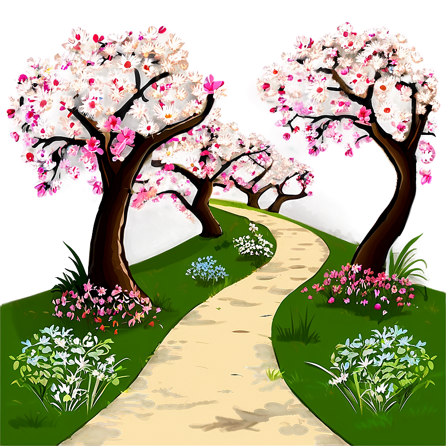 Spring Blossom Pathway Png Jyf4 PNG