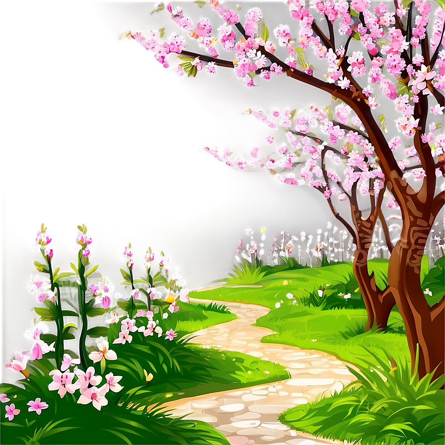 Spring Blossom Pathway Png Lso85 PNG