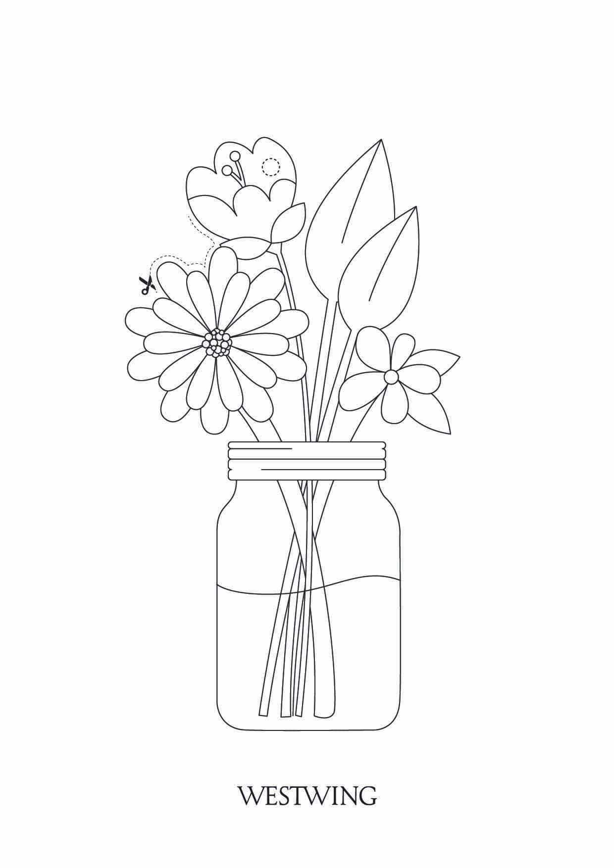 A Jar With Flowers In It