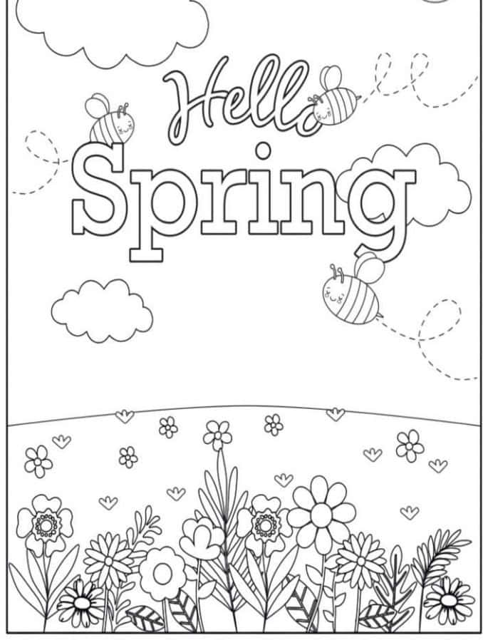Explore and appreciate nature's beauty with these spring coloring pictures.