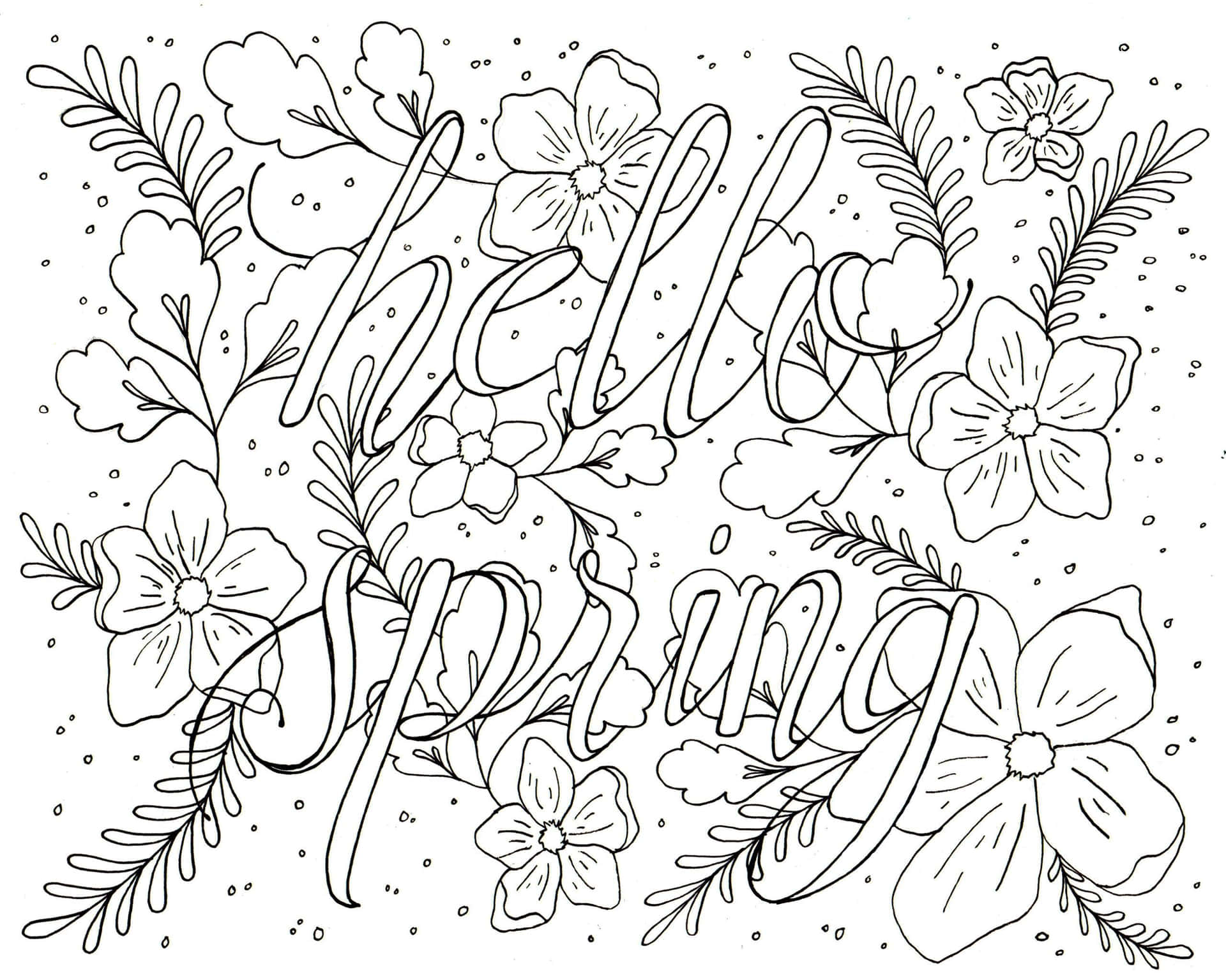 Create beautiful spring-themed decorations with these free coloring pages