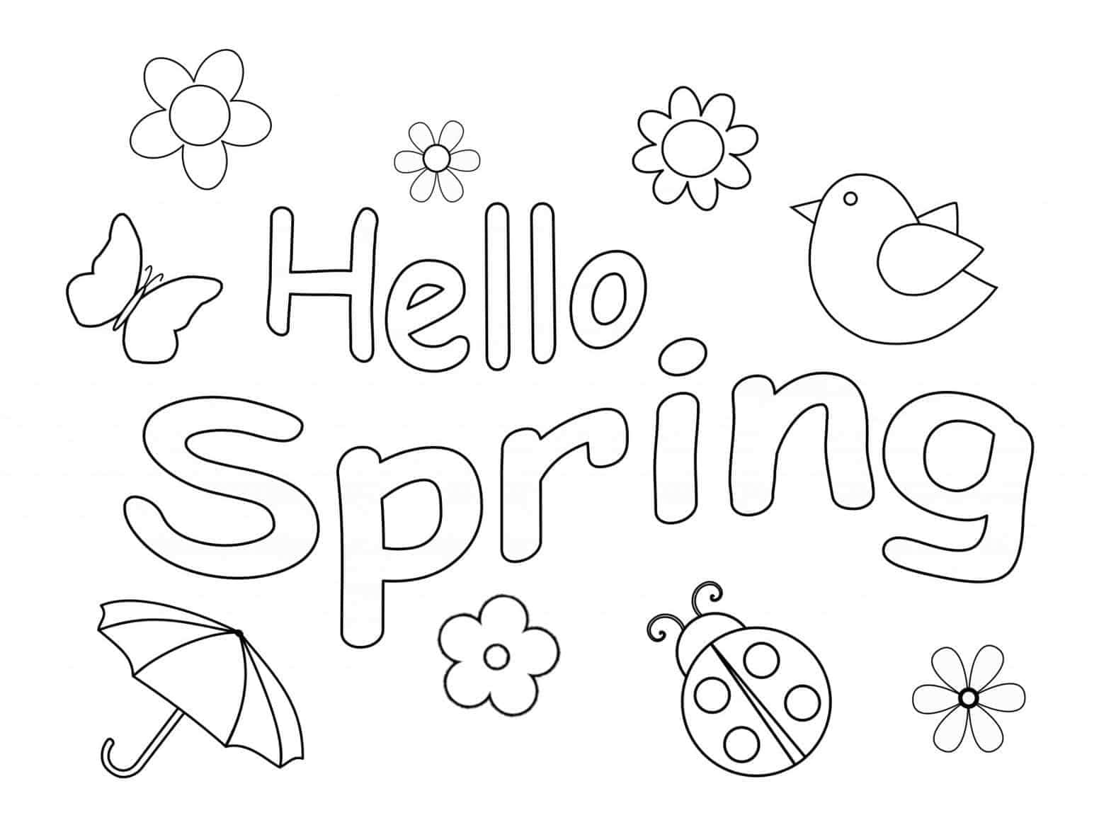 Spring Coloring Pictures 1552 X 1158