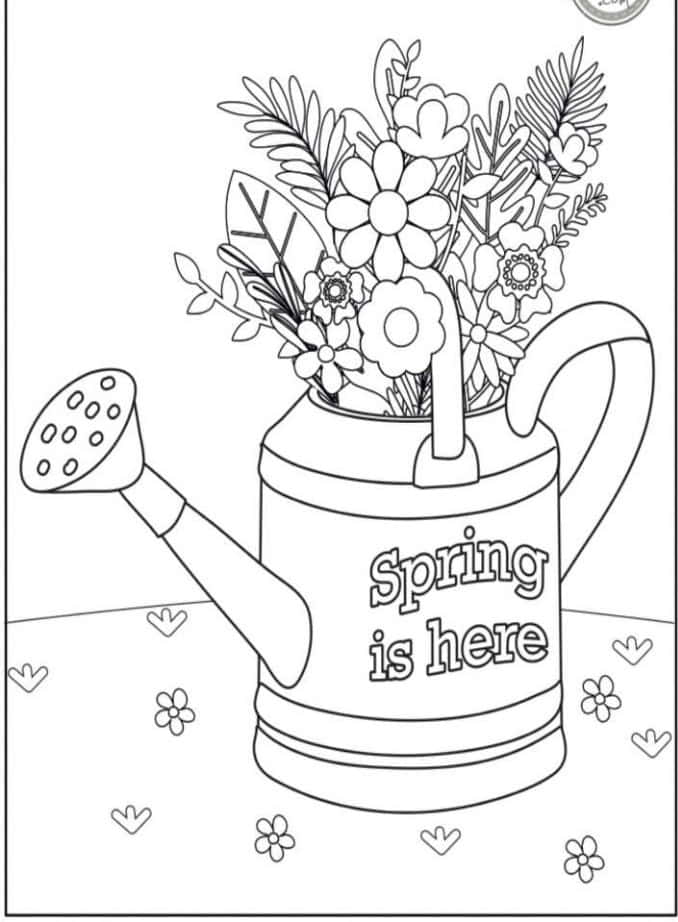 Celebrate spring with a beautiful picture to color!