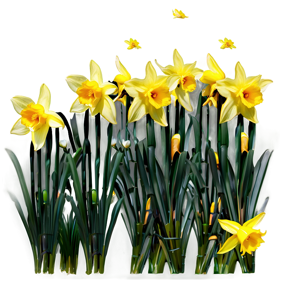 Spring Daffodils Field Png 31 PNG