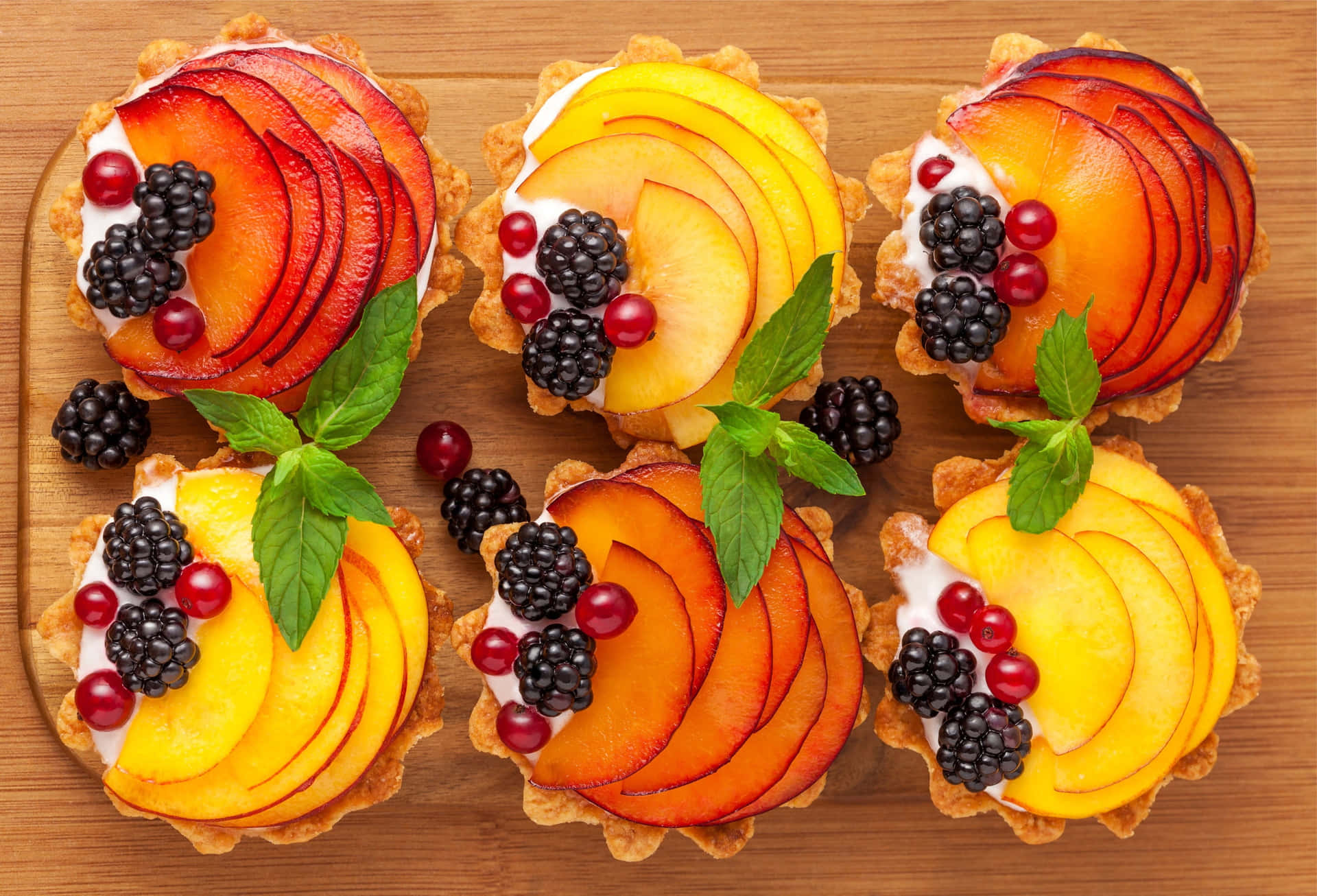 Colorful Spring Desserts on a Table Wallpaper