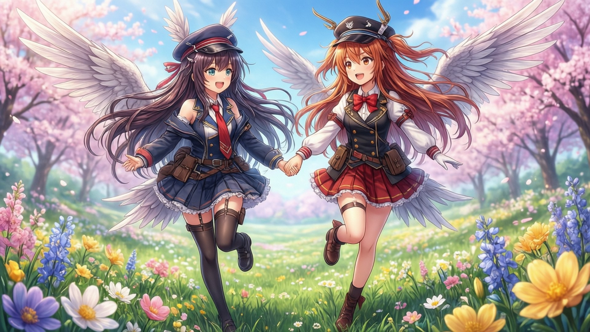 Duet Musim Semi Wallpaper