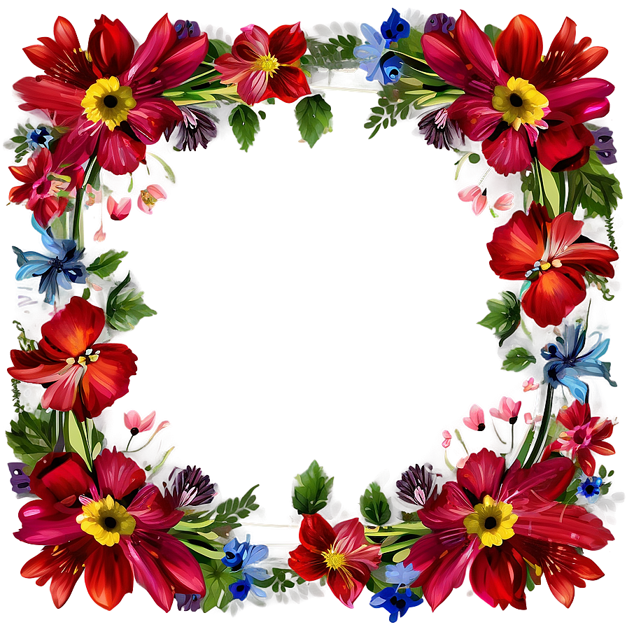 Spring Floral Frame Png 05212024 PNG