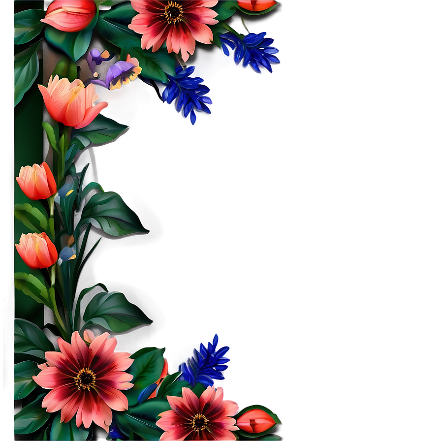 Download Spring Floral Frame Png Grp | Wallpapers.com