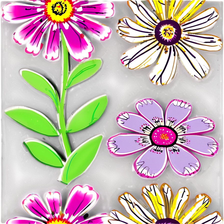 Spring Floral Pattern Png 06202024 PNG