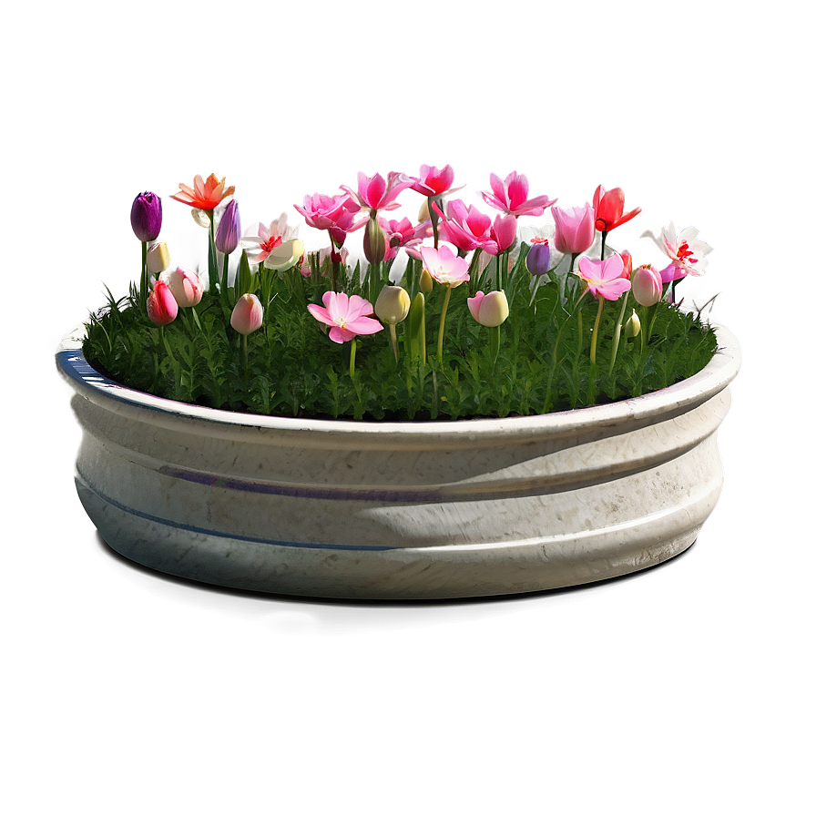 Spring Flower Bed Png Brg PNG