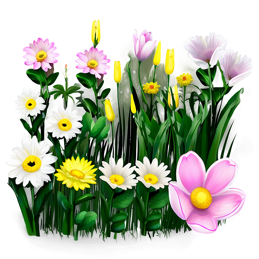 Spring Flower Meadow Png 06272024 PNG