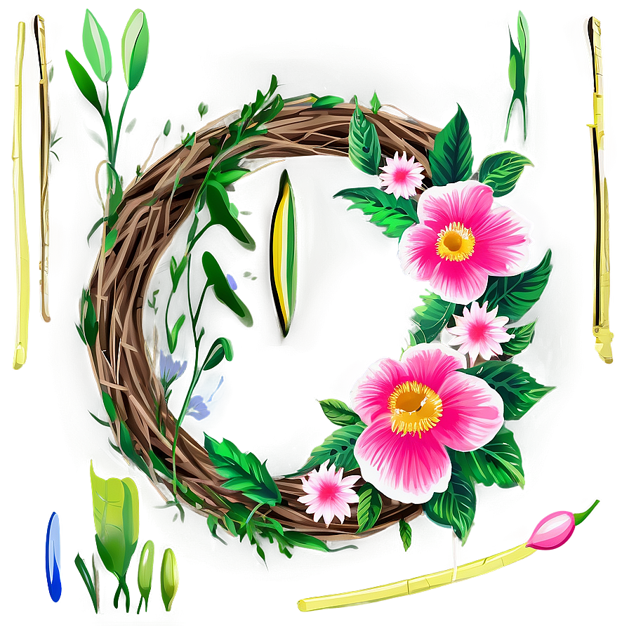 Spring Flower Wreath Png 64 PNG