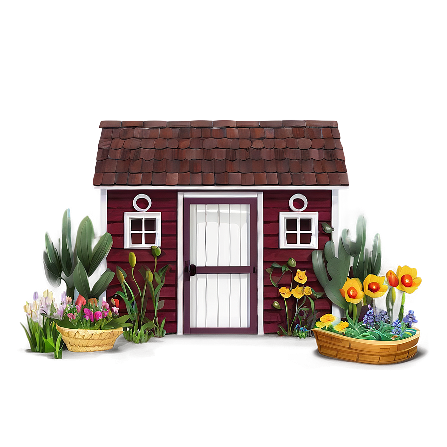 Spring Garden Shed Png Wlx42 PNG