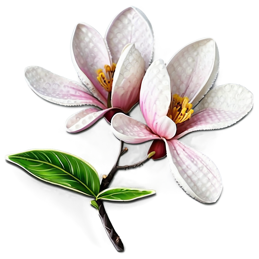 Spring Magnolia Flower Art Png 9 PNG