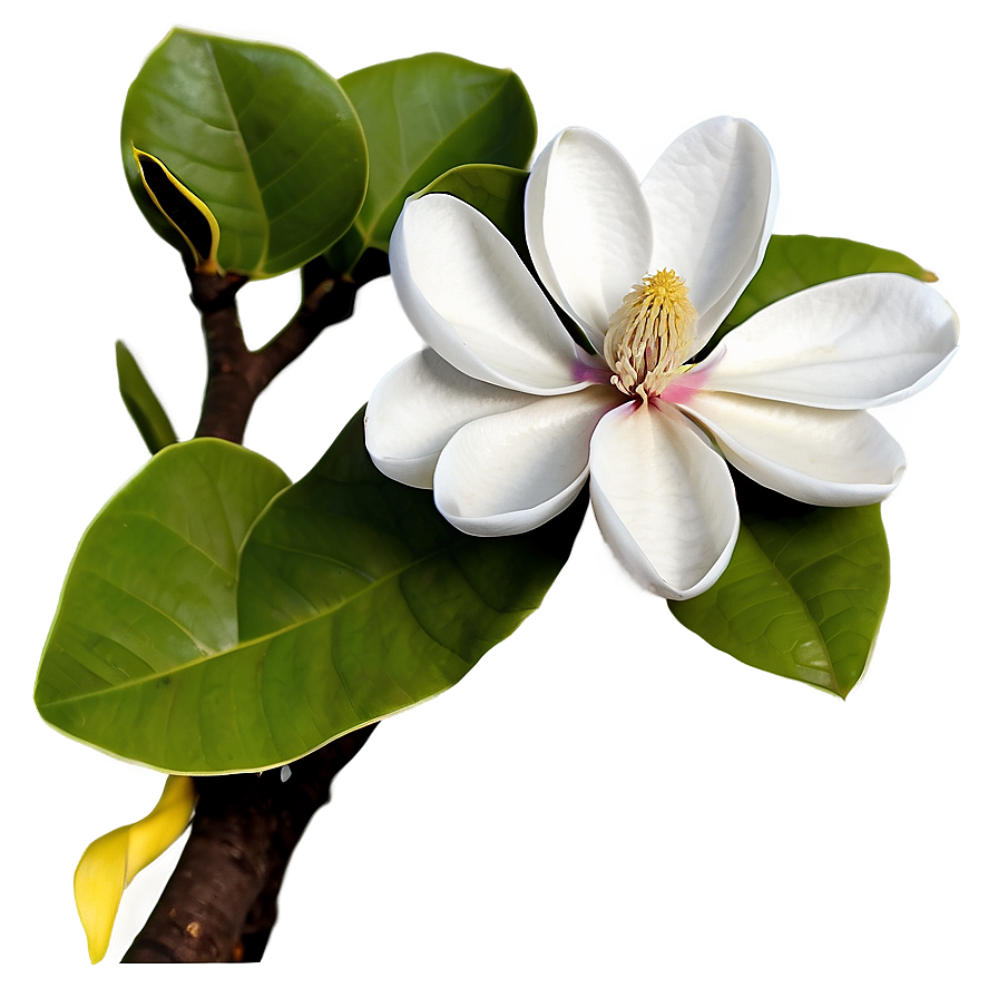 Spring Magnolia Flower Art Png Eht65 PNG