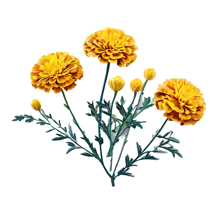 Spring Marigold Flower Png 87 PNG