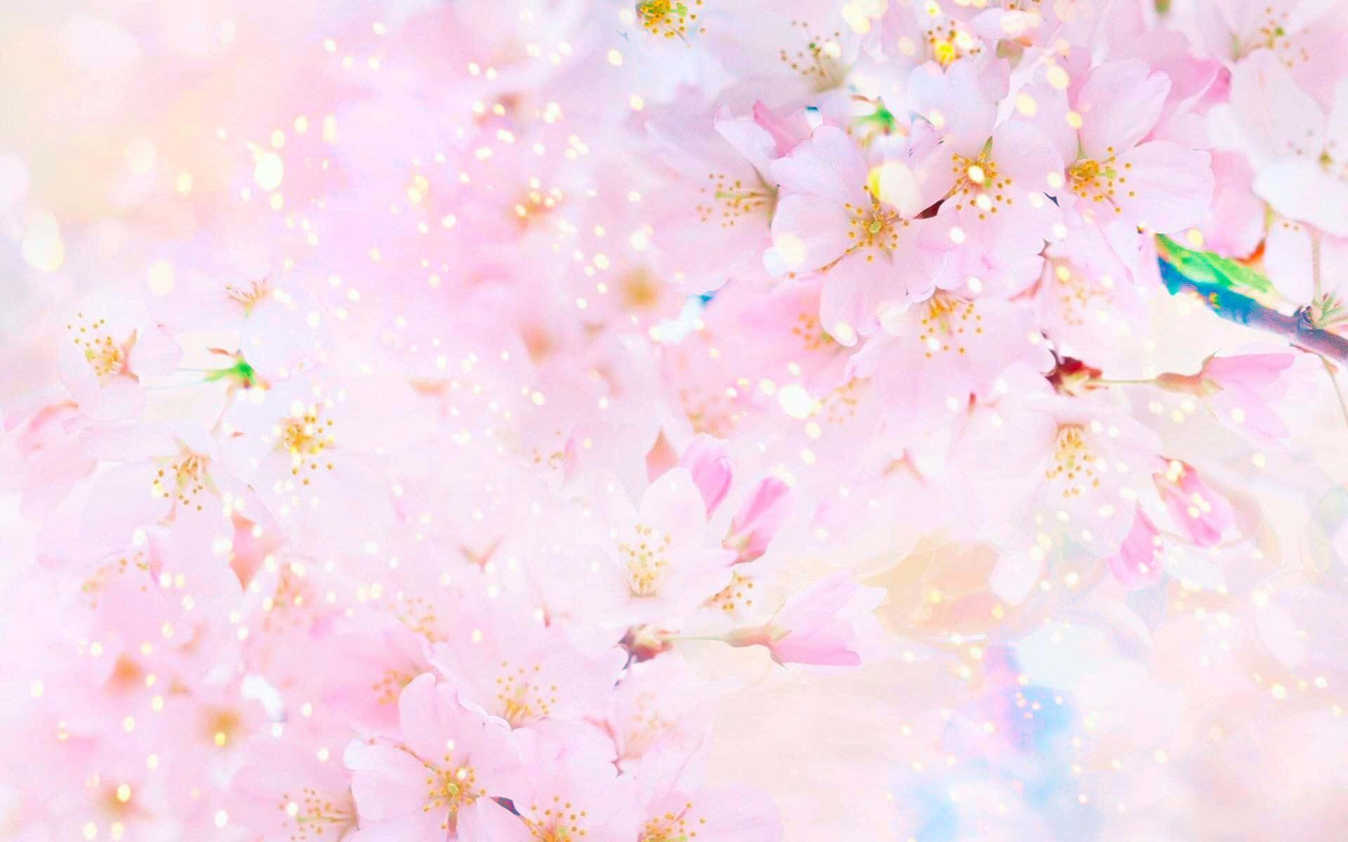 Blossoming Spring Pastel Garden Wallpaper