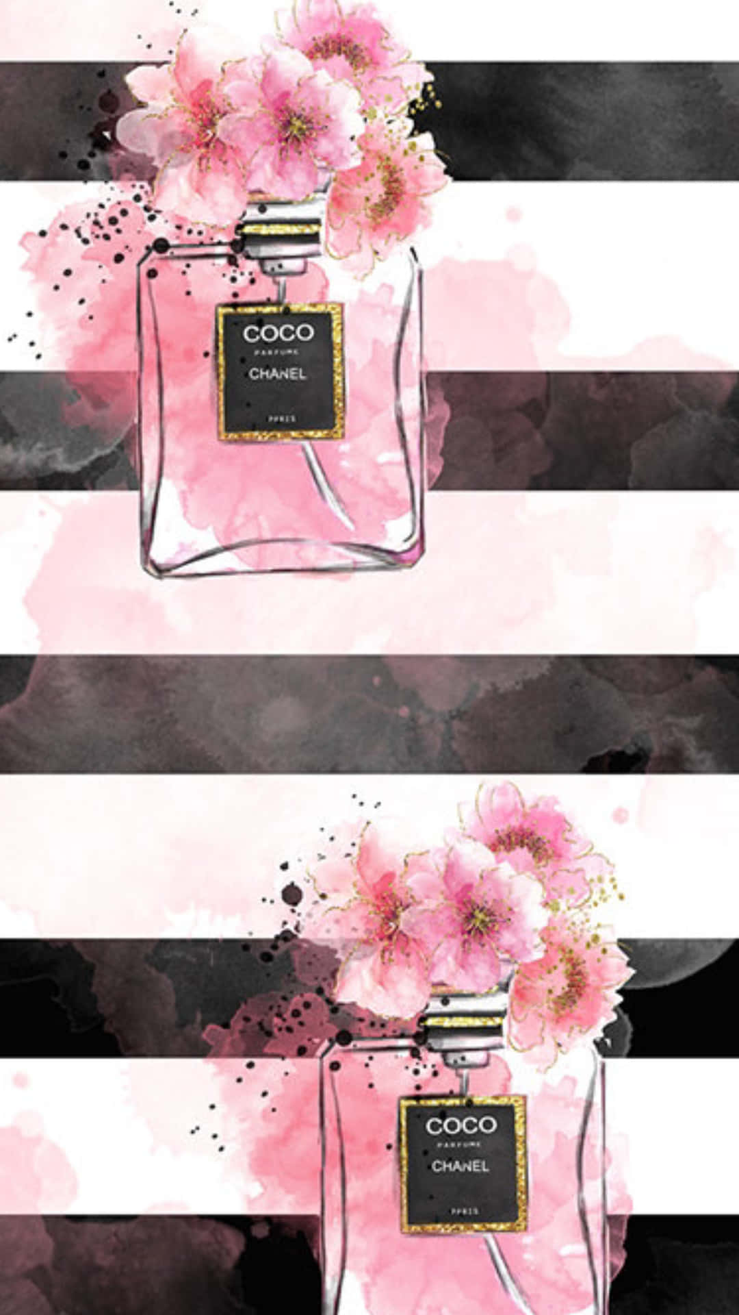 Blooming Spring Perfume Bottle Wallpaper
