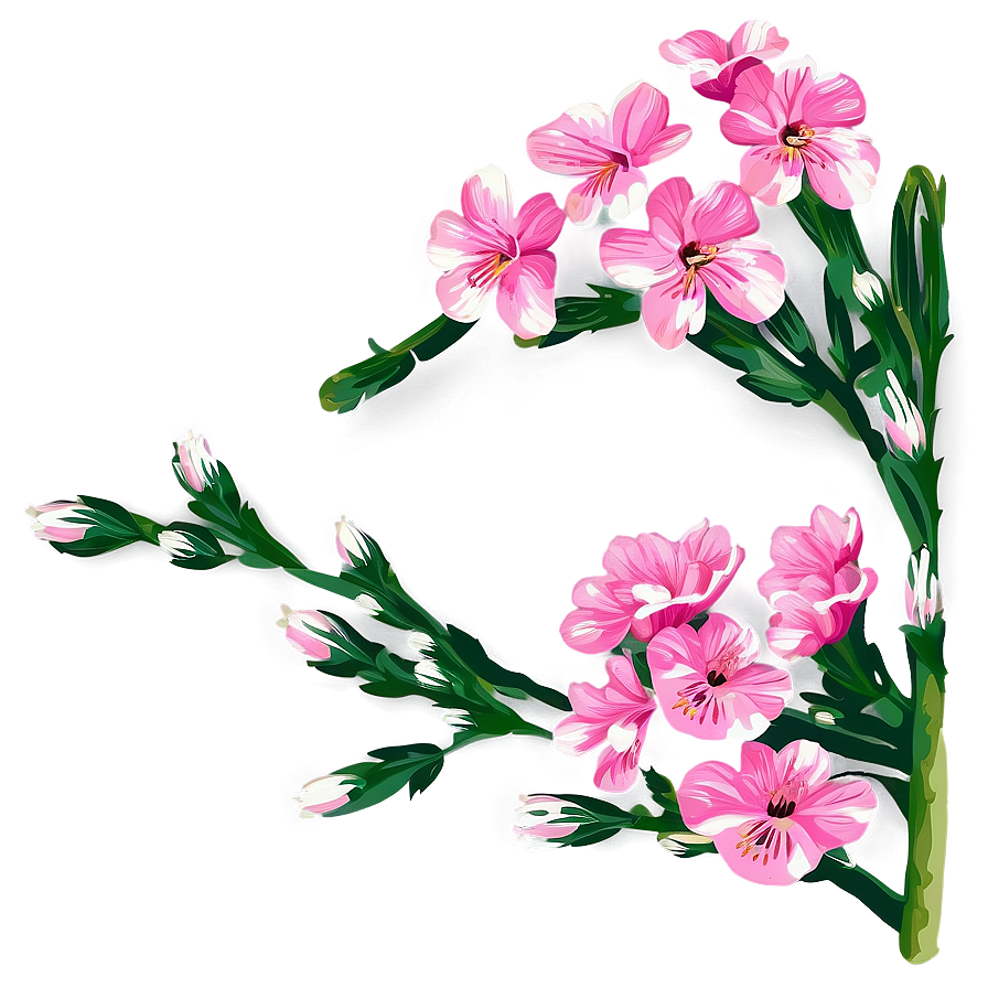 Spring Pink Flowers Png Cjv PNG