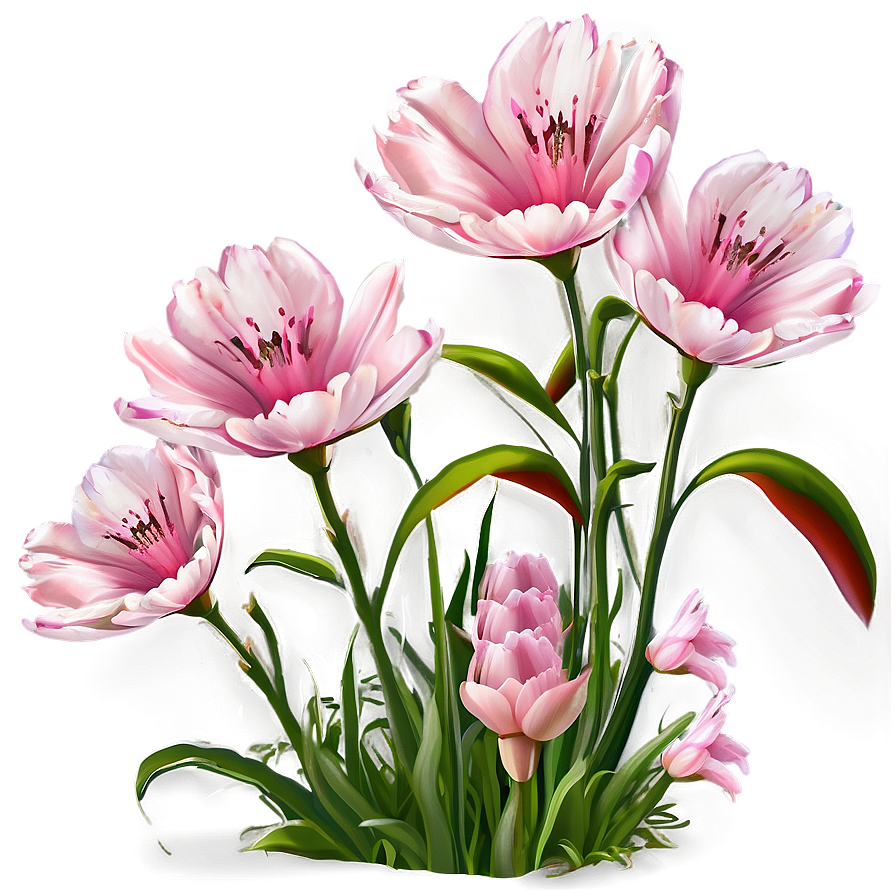 Spring Pink Flowers Png Weu17 PNG