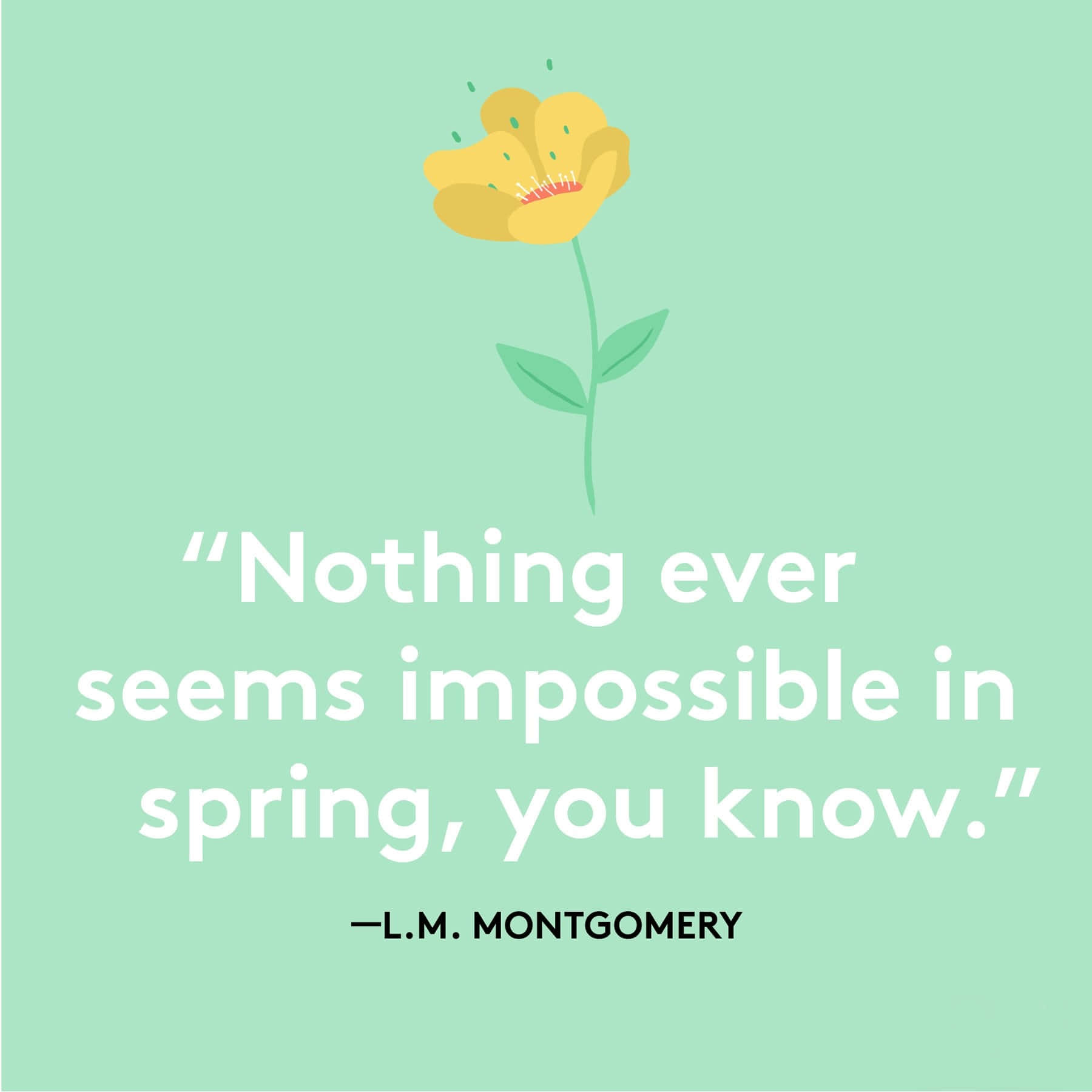 Inspirational Springtime Quote on a Beautiful Floral Background Wallpaper