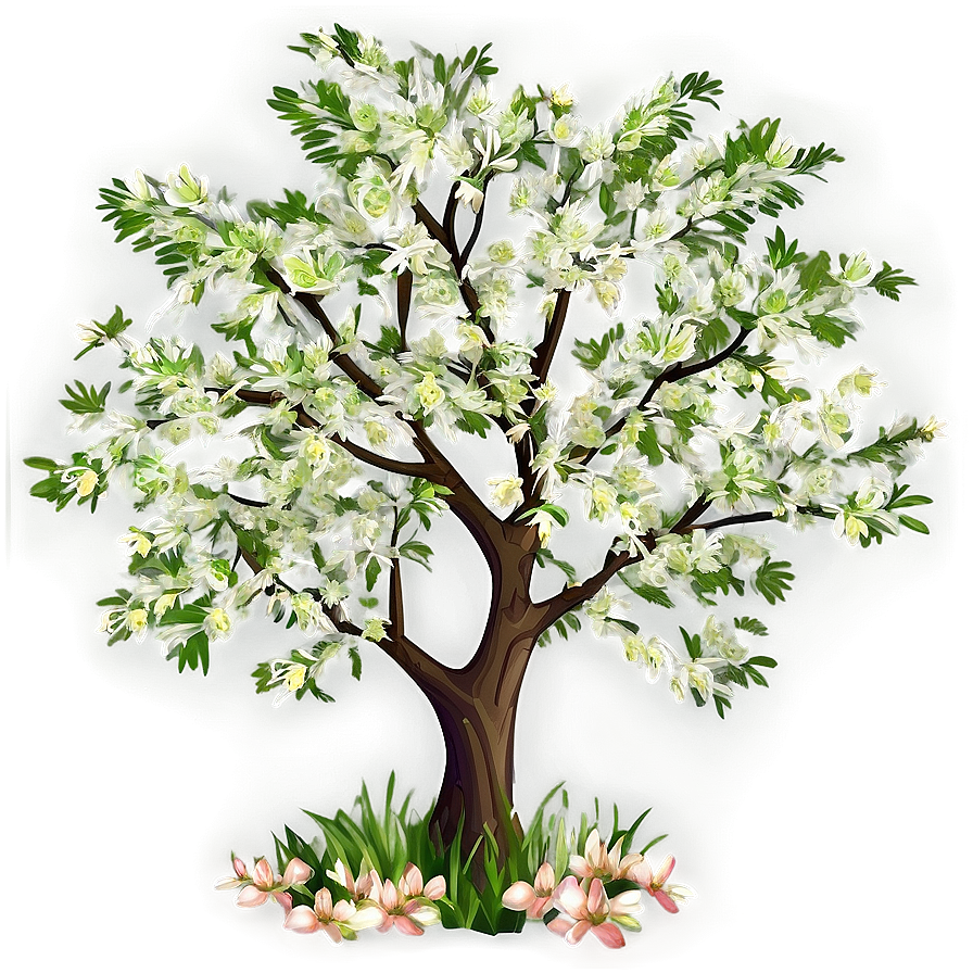 Spring Tree Artwork Png 06122024 PNG