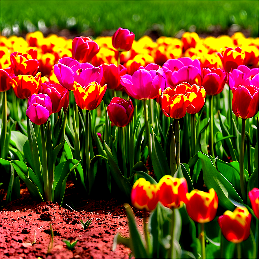 Spring Tulips Field Png 05242024 PNG