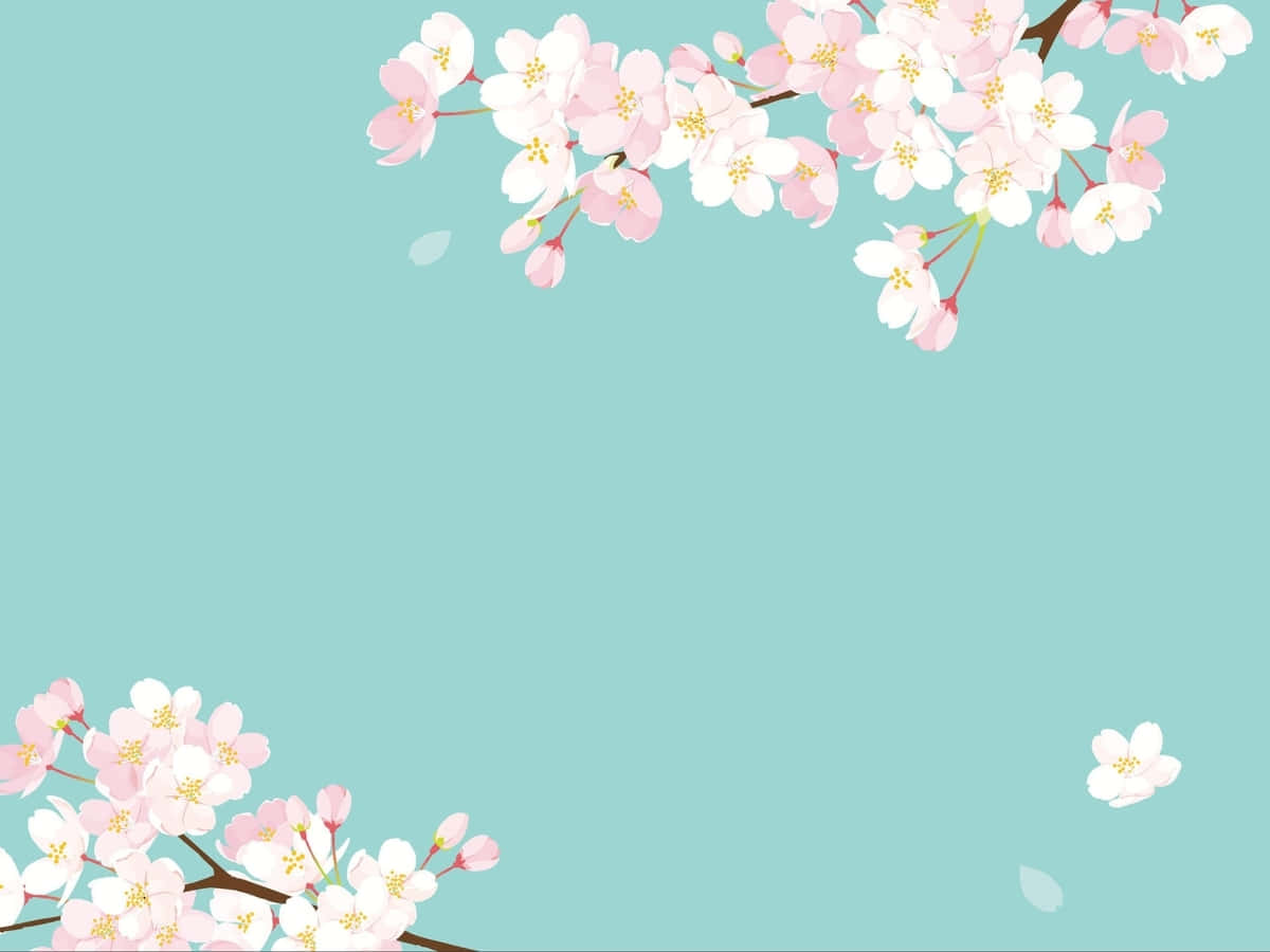 Pastel Cherry Blossoms Spring Zoom Background